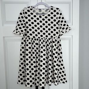 Polka dot dress.